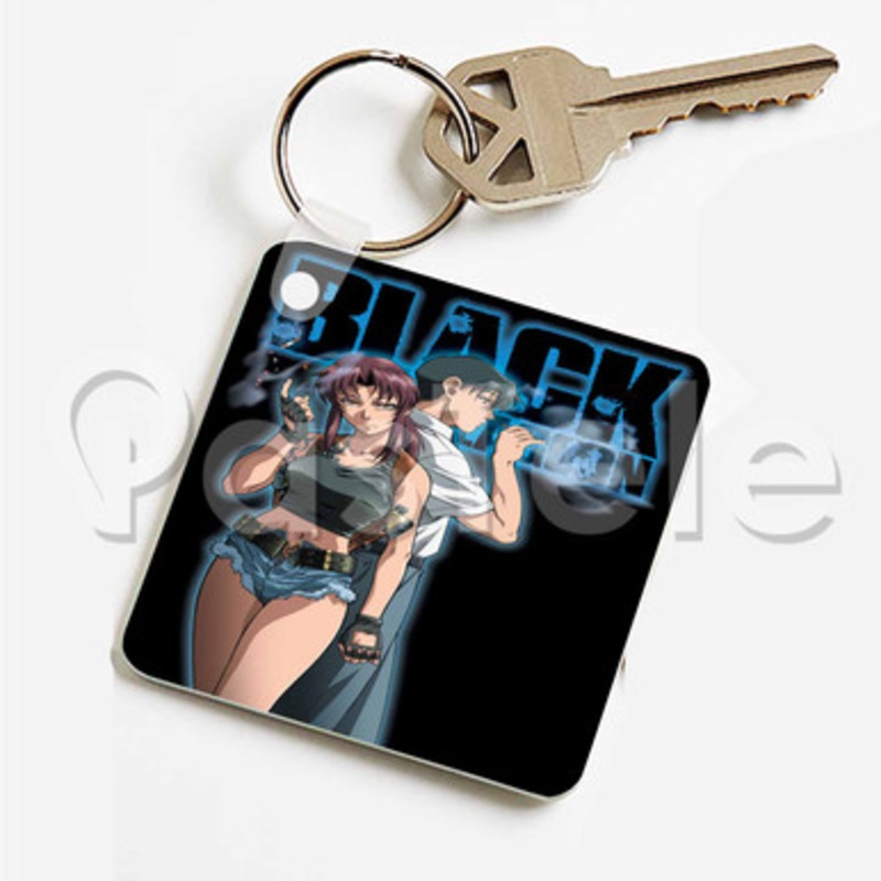 Black Lagoon Custom Keychain Key Ring Jewelry Necklaces Pendant Two Sides