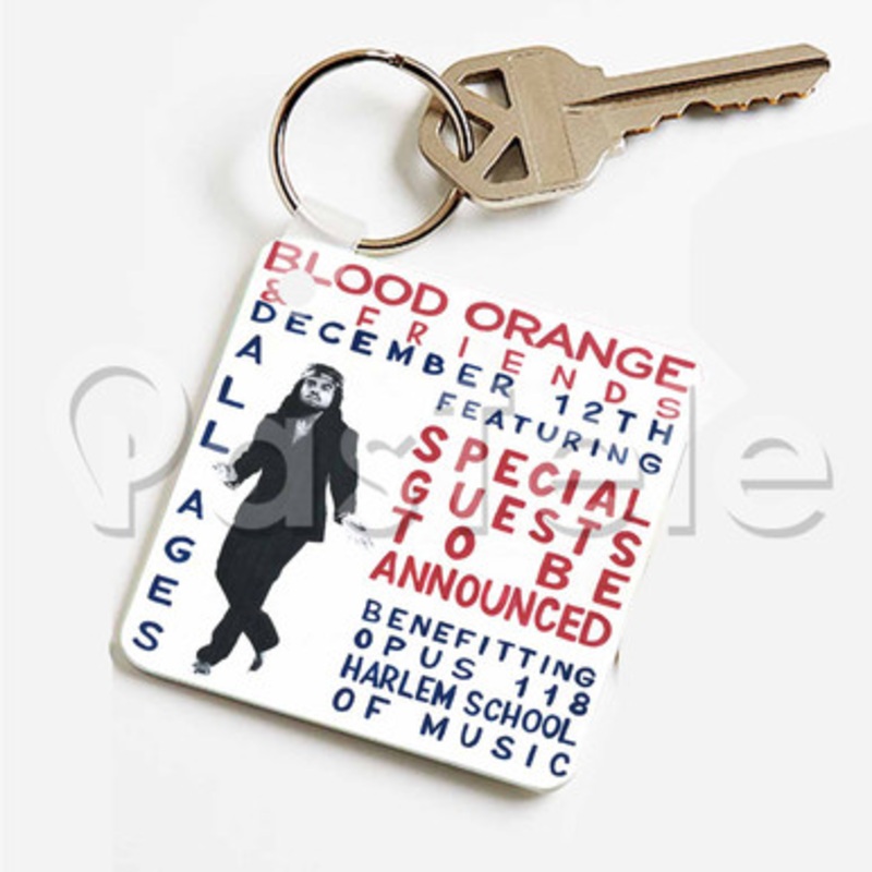 Blood Orange Custom Keychain Key Ring Jewelry Necklaces Pendant Two Sides