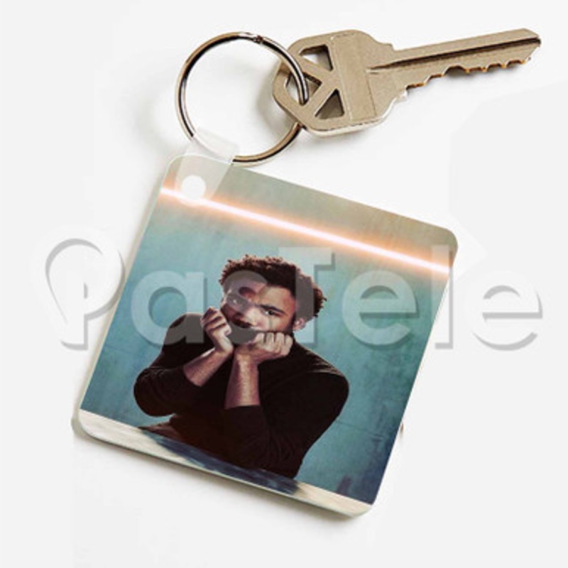 Childish Gambino Custom Keychain Key Ring Jewelry Necklaces Pendant Two Sides Key