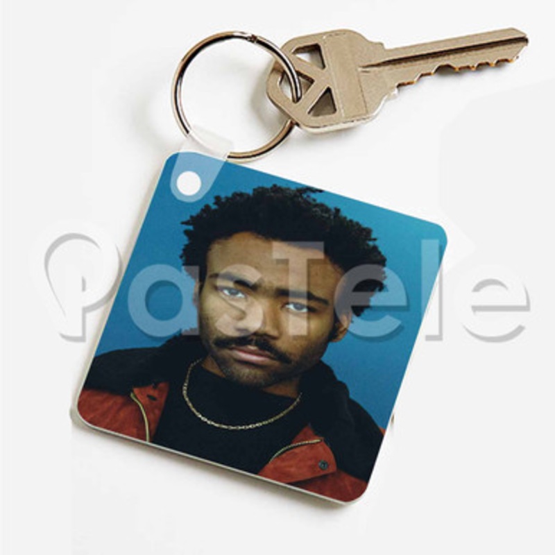 Childish Gambino Redbone Custom Keychain Key Ring Jewelry Necklaces Pendant Two Sides