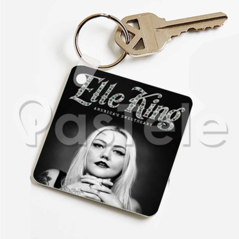 Elle King Custom Keychain Key Ring Jewelry Necklaces Pendant Two Sides
