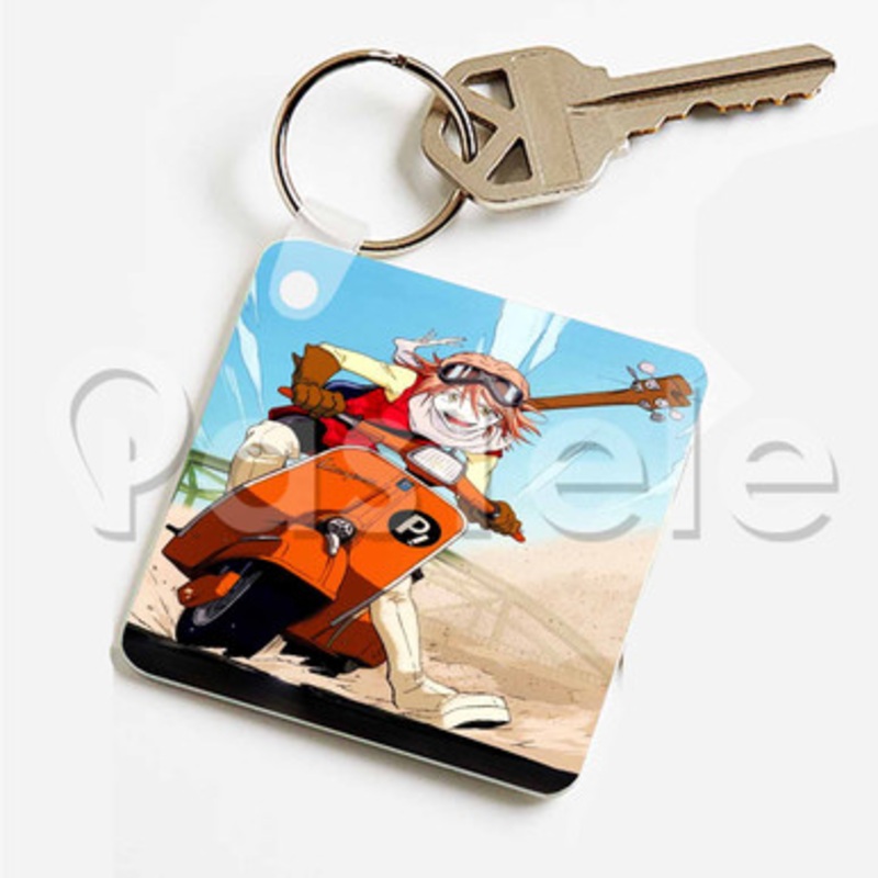 FLCL Anime Custom Keychain Key Ring Jewelry Necklaces Pendant Two Sides