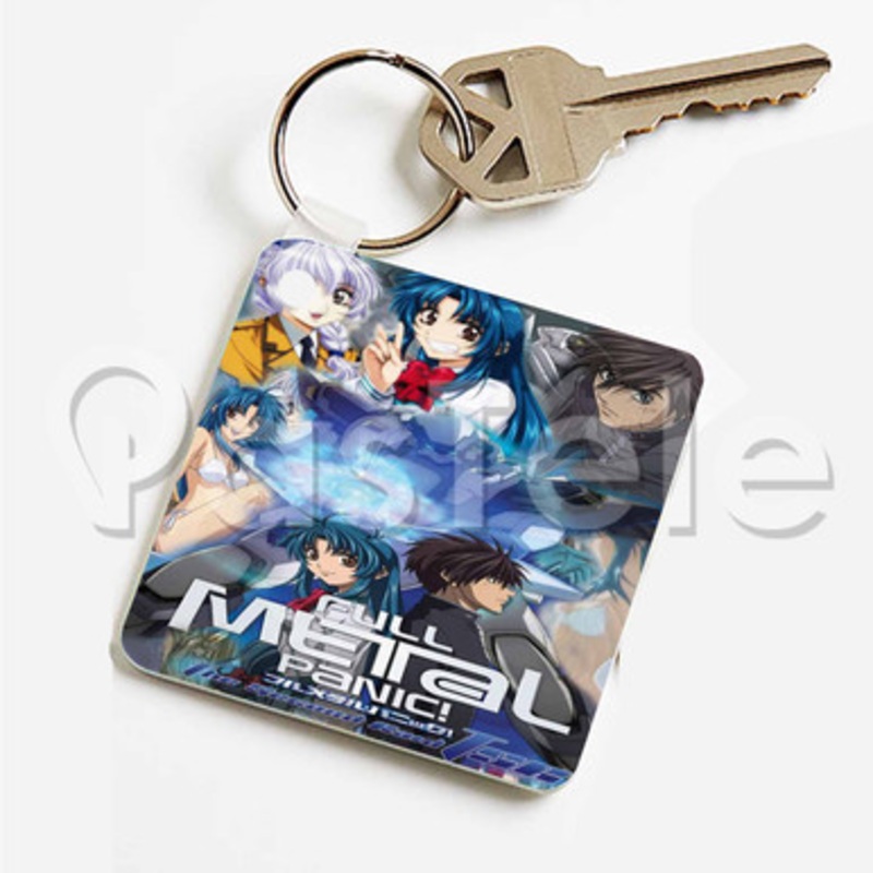 Full Metal Panic Custom Keychain Key Ring Jewelry Necklaces Pendant Two Sides
