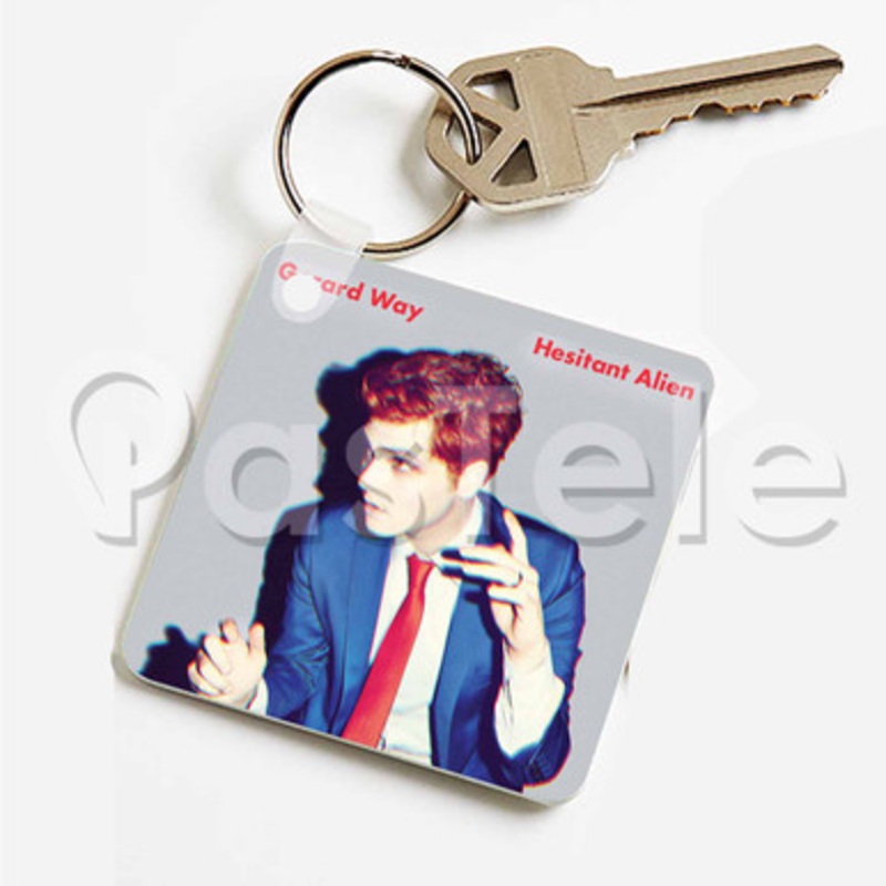 Gerard Way Hesitant Alien Custom Keychain Key Ring Jewelry Necklaces Pendant Two Sides