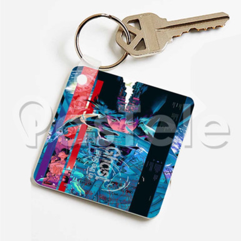 Ghost in the Shell Custom Keychain Key Ring Jewelry Necklaces Pendant Two Sides