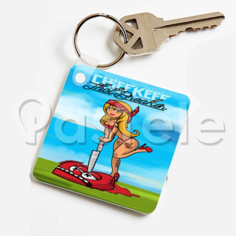 Grab A Star Chief Keef Custom Keychain Key Ring Jewelry Necklaces Pendant Two Sides Key