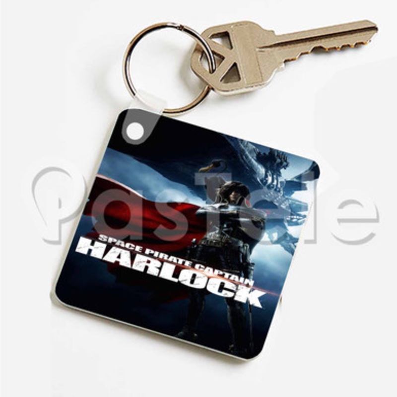 Harlock Space Pirate Custom Keychain Key Ring Jewelry Necklaces Pendant Two Sides