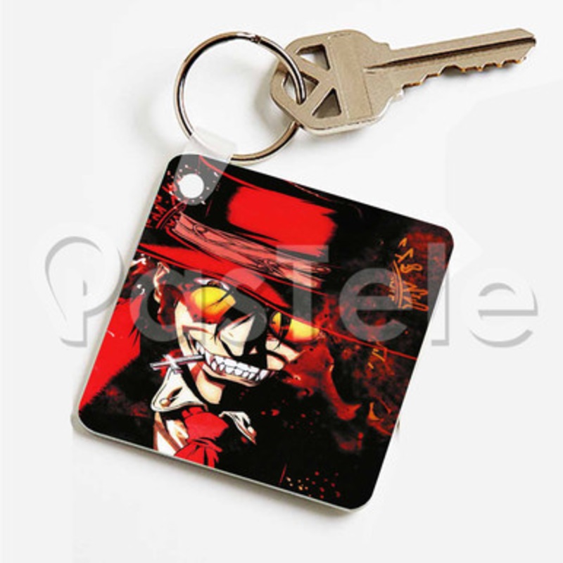 Hellsing Anime Custom Keychain Key Ring Jewelry Necklaces Pendant Two Sides