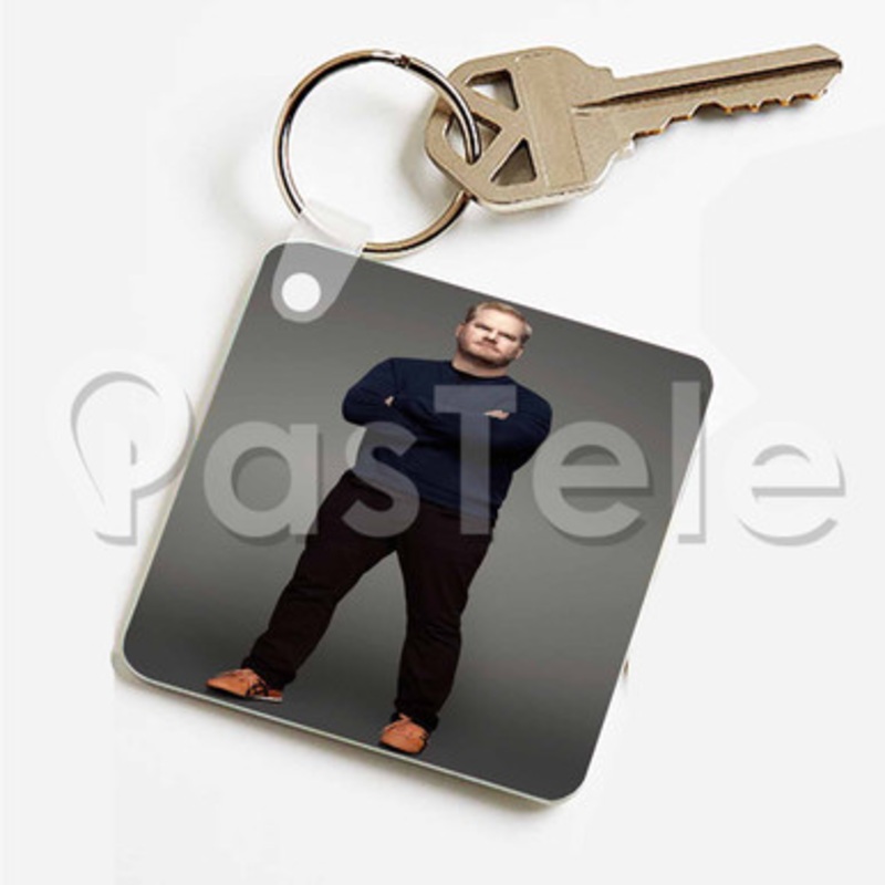 Jim Gaffigan Custom Keychain Key Ring Jewelry Necklaces Pendant Two Sides