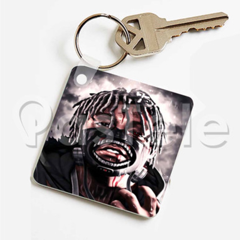 Juice WRLD Custom Keychain Key Ring Jewelry Necklaces Pendant Two Sides