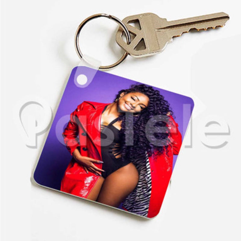 Justine Skye U Don t Know Custom Keychain Key Ring Jewelry Necklaces Pendant Two Sides
