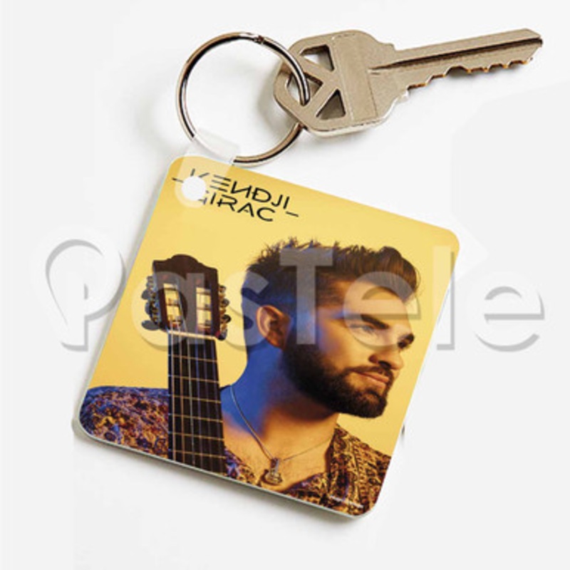 Kendji Girac Guitar Custom Keychain Key Ring Jewelry Necklaces Pendant Two Sides