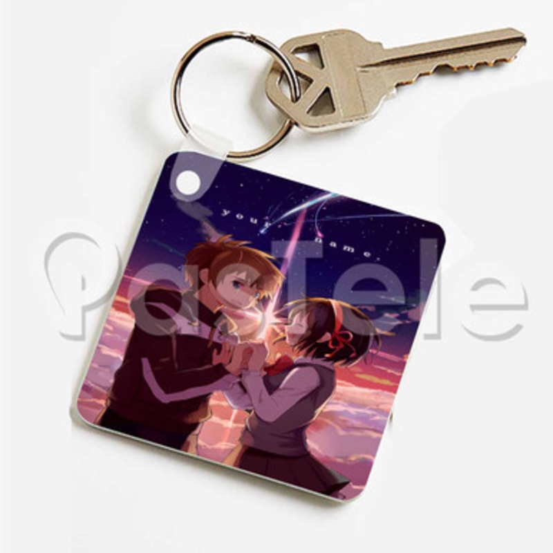 Kimi no Na wa Your Name Custom Keychain Key Ring Jewelry Necklaces Pendant Two Sides