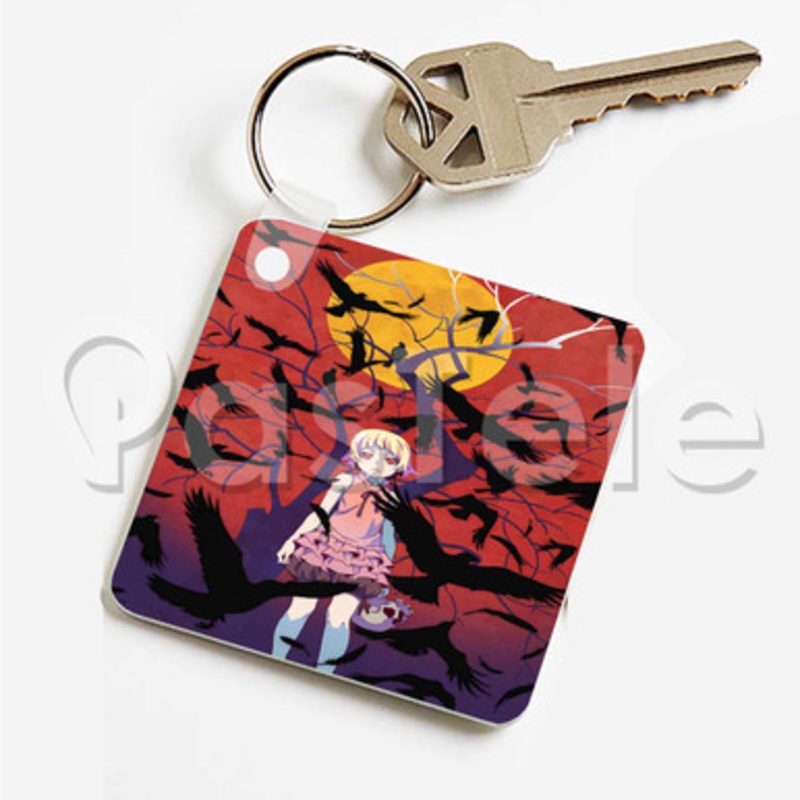 Kizumonogatari III Reiketsu hen Custom Keychain Key Ring Jewelry Necklaces Pendant Two Sides