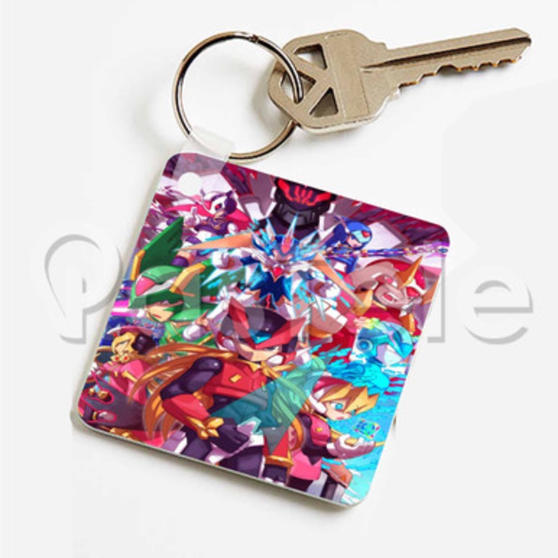 Megaman Rockman Zero Custom Keychain Key Ring Jewelry Necklaces Pendant Two Sides