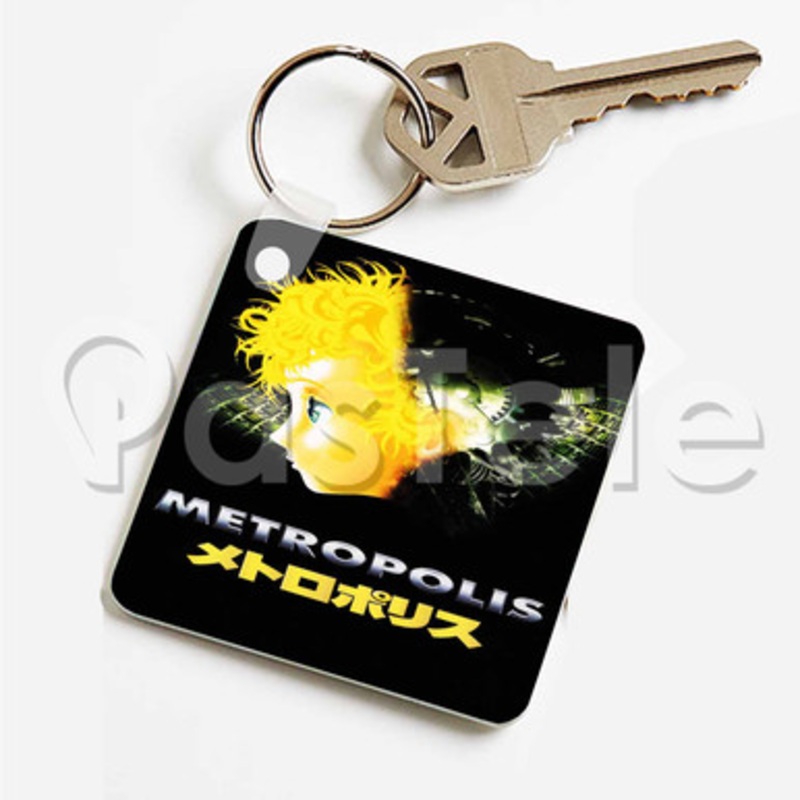 Metropolis Anime Custom Keychain Key Ring Jewelry Necklaces Pendant Two Sides