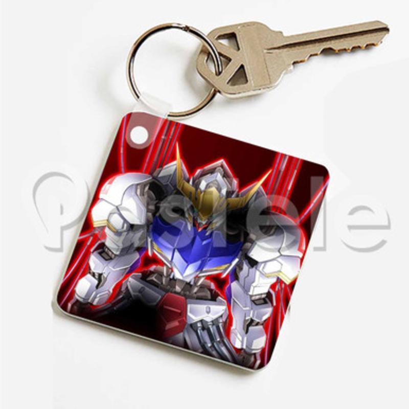 Mobile Suit Gundam Iron Blooded Orphans Custom Keychain Key Ring Jewelry Necklaces Pendant Two Sides