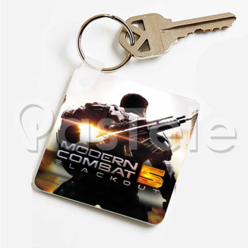 Modern Combat 5 Blackout Custom Keychain Key Ring Jewelry Necklaces Pendant Two Sides