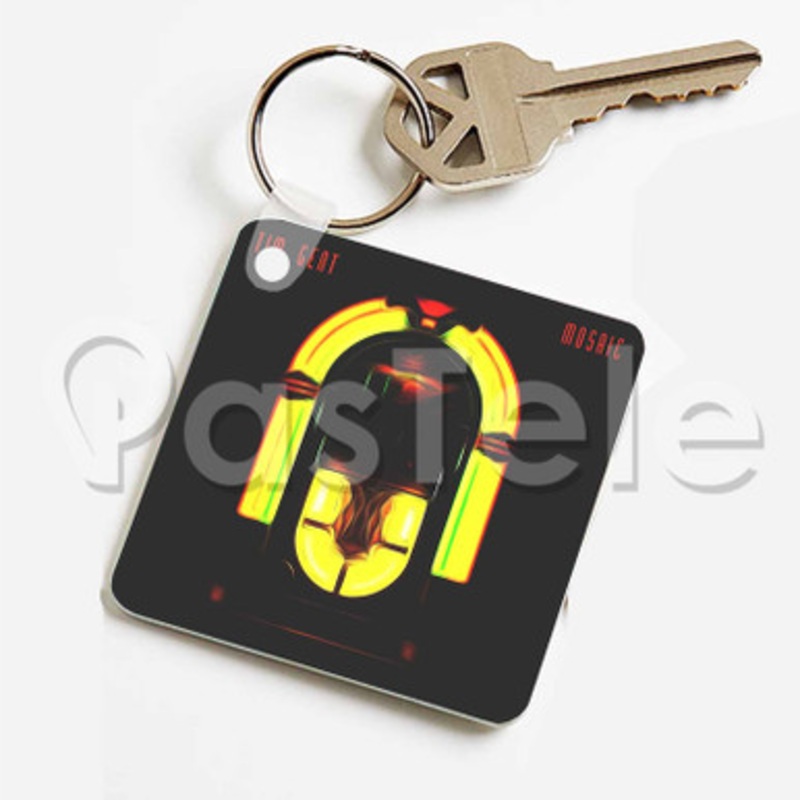 Mosaic Tim Gent Custom Keychain Key Ring Jewelry Necklaces Pendant Two Sides Key