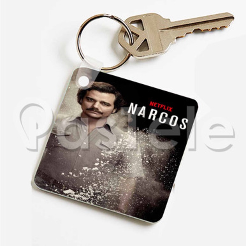 Narcos Custom Keychain Key Ring Jewelry Necklaces Pendant Two Sides