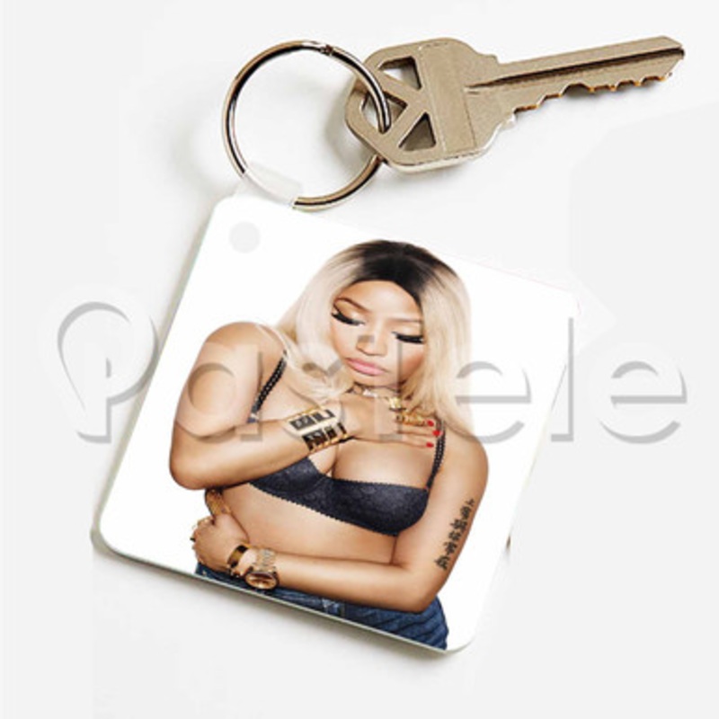 Nicki Minaj Custom Keychain Key Ring Jewelry Necklaces Pendant Two Sides