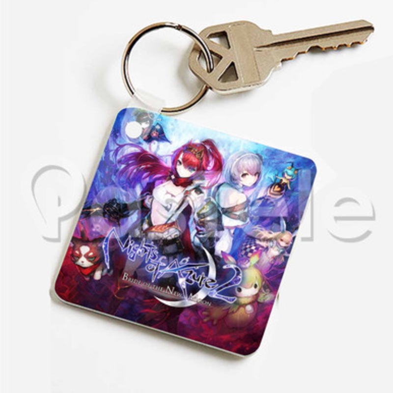 Nights of Azure 2 Bride of The New Moon Custom Keychain Key Ring Jewelry Necklaces Pendant Two Sides
