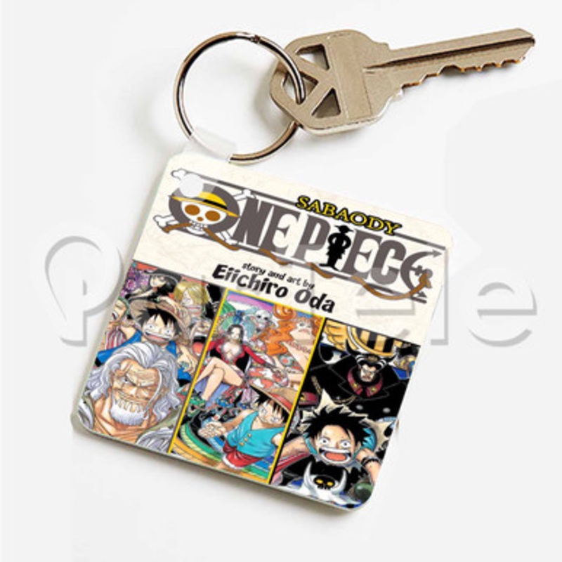 One Piece Omnibus Edition Custom Keychain Key Ring Jewelry Necklaces Pendant Two Sides