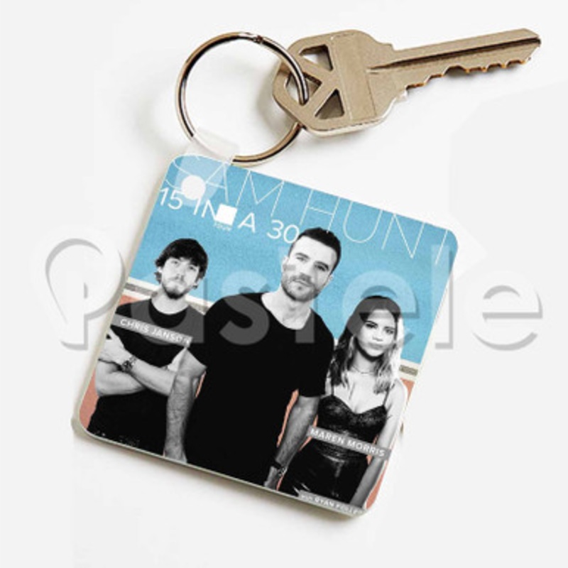 Sam Hunt 15 In A 30 Tour Custom Keychain Key Ring Jewelry Necklaces Pendant Two Sides Key
