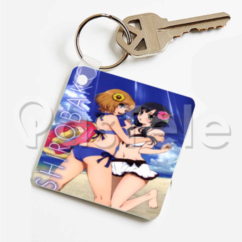 Sexy Shirobako Custom Keychain Key Ring Jewelry Necklaces Pendant Two Sides