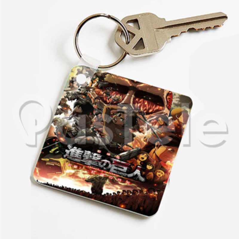 Shingeki no Kyojin Season 2 Custom Keychain Key Ring Jewelry Necklaces Pendant Two Sides