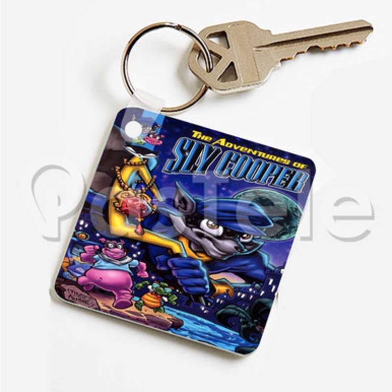 Sly Cooper Custom Keychain Key Ring Jewelry Necklaces Pendant Two Sides