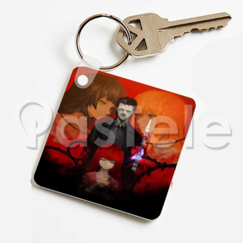 Steins Gate 0 Custom Keychain Key Ring Jewelry Necklaces Pendant Two Sides