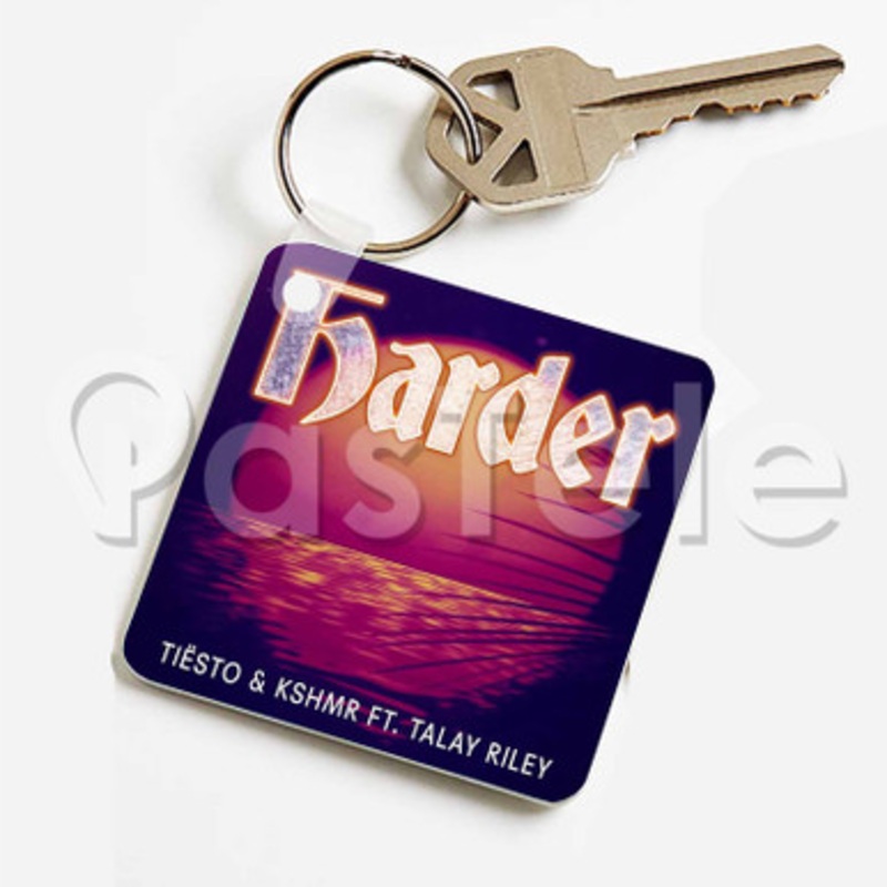 Ti sto KSHMR ft Talay Riley Harder Custom Keychain Key Ring Jewelry Necklaces Pendant Two Sides Key