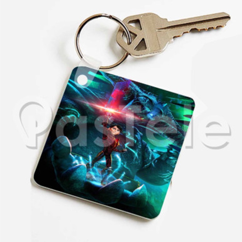 Trollhunters Custom Keychain Key Ring Jewelry Necklaces Pendant Two Sides Key