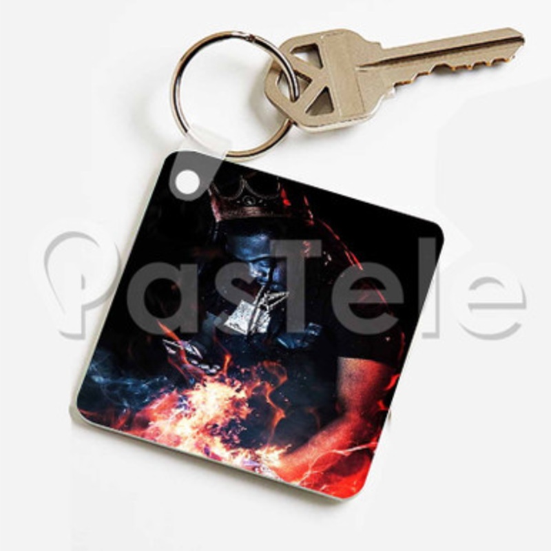 Young Scooter Custom Keychain Key Ring Jewelry Necklaces Pendant Two Sides Key