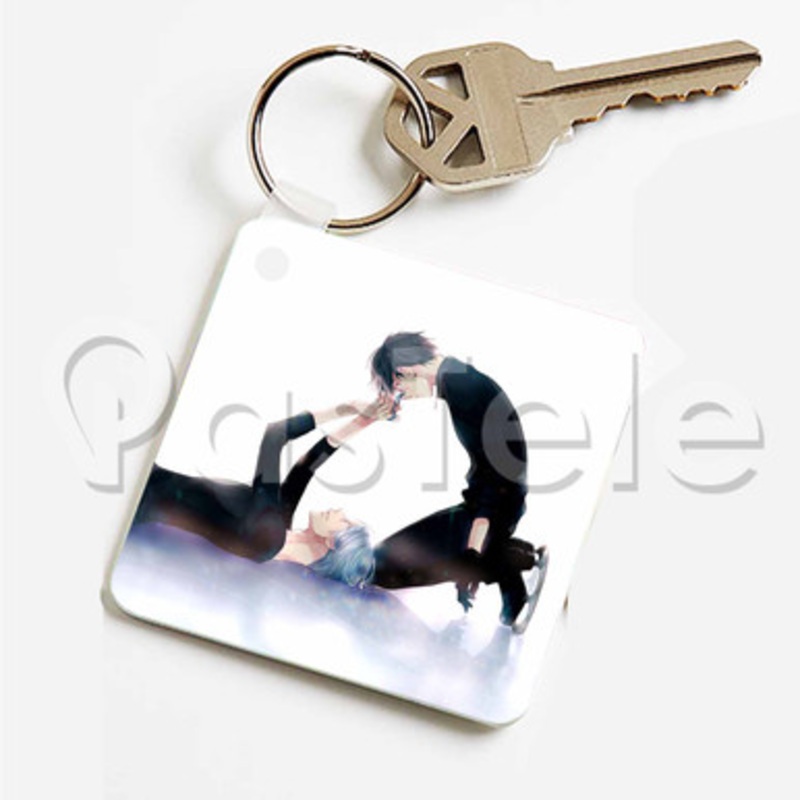 Yuuri Katsuki Viktor Nikiforov Yuri on Ice Custom Keychain Key Ring Jewelry Necklaces Pendant Two Si