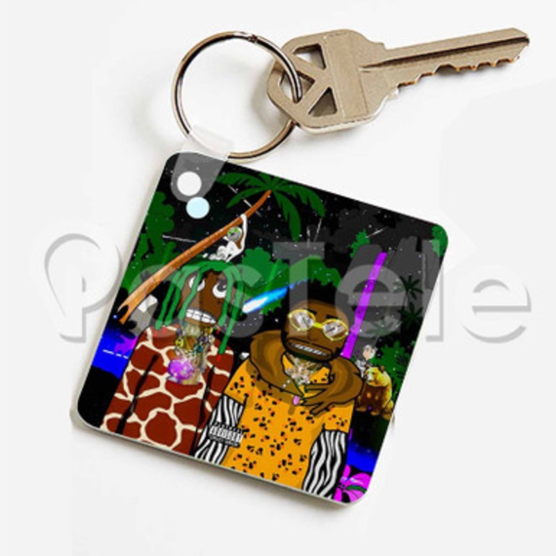 Zoboomafoo Hoodrich Pablo Juan Feat Lil Uzi Vert Custom Keychain Key Ring Jewelry Necklaces Pendant Two Sides Key