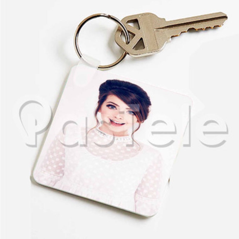 Zoella 2 Custom Keychain Key Ring Jewelry Necklaces Pendant Two Sides