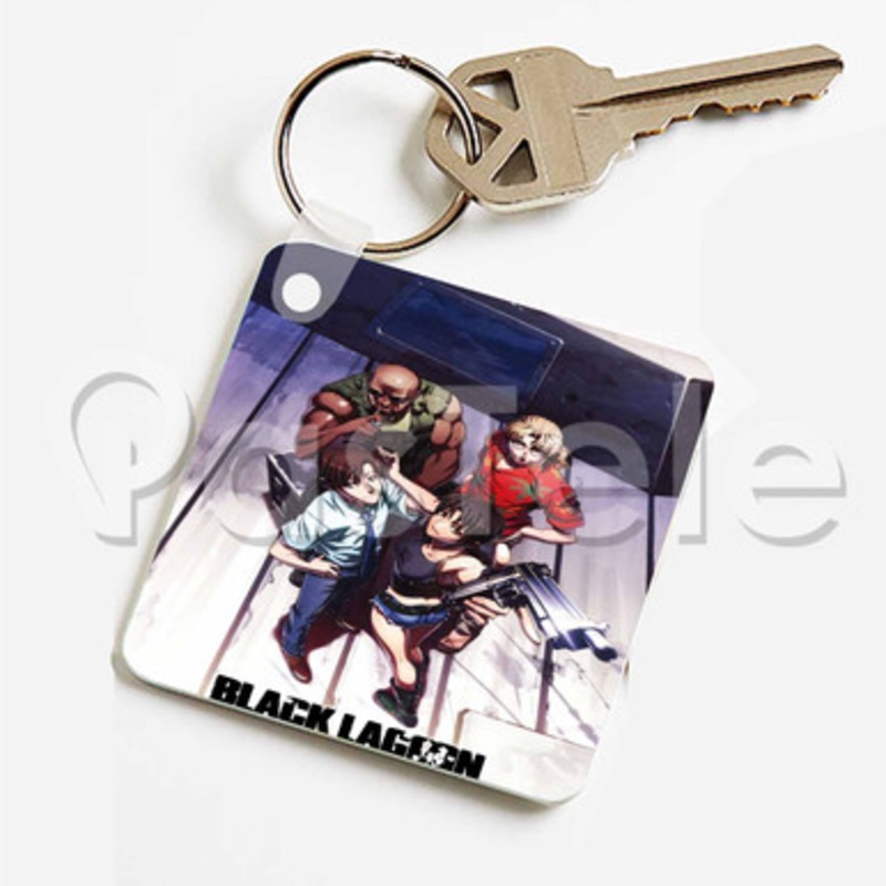 Black Lagoon Anime Custom Keychain Key Ring Jewelry Necklaces Pendant Two Sides