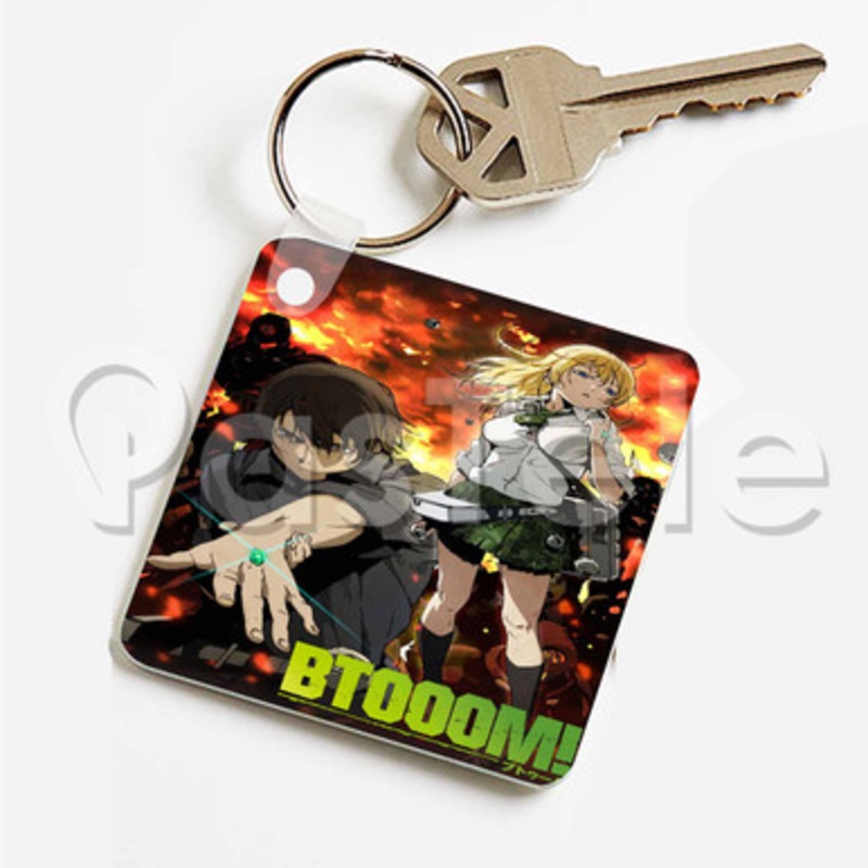 Btooom Custom Keychain Key Ring Jewelry Necklaces Pendant Two Sides