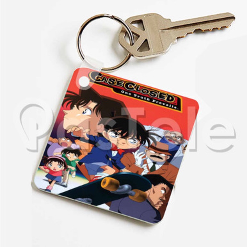 Case Closed One Truth Prevails Custom Keychain Key Ring Jewelry Necklaces Pendant Two Sides
