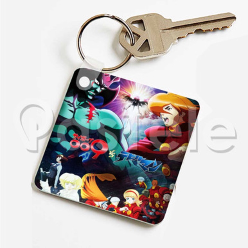 Cyborg 009 Vs Devilman Custom Keychain Key Ring Jewelry Necklaces Pendant Two Sides