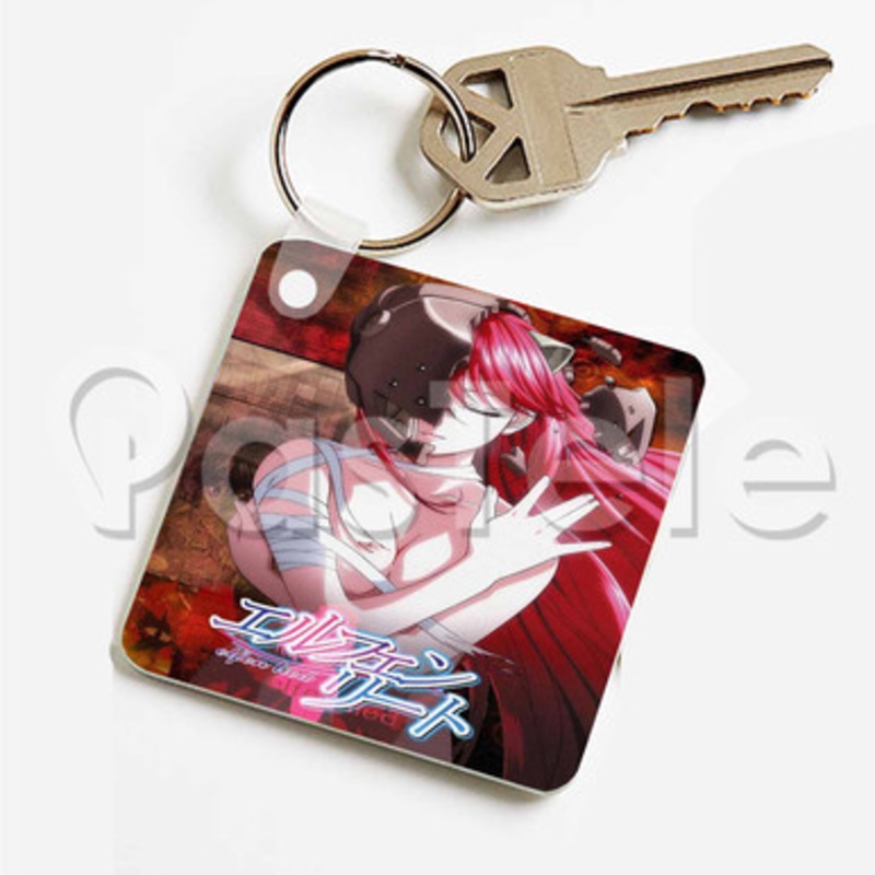 Elfen Lied Custom Keychain Key Ring Jewelry Necklaces Pendant Two Sides