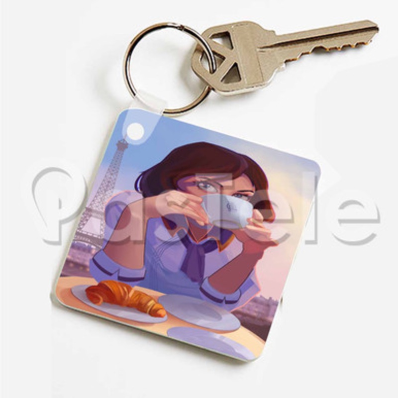 Elizabeth In Paris Bioshock Custom Keychain Key Ring Jewelry Necklaces Pendant Two Sides