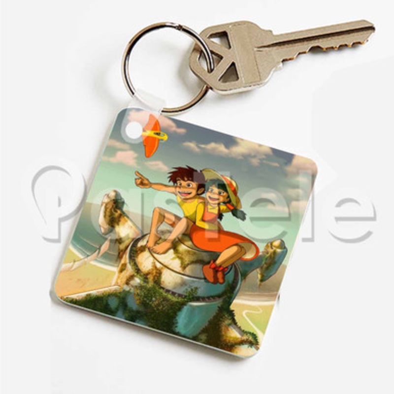 Future Boy Conan Custom Keychain Key Ring Jewelry Necklaces Pendant Two Sides