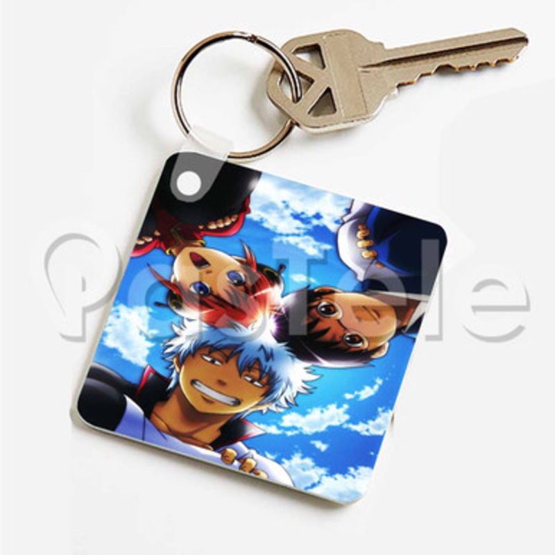 Gintama Custom Keychain Key Ring Jewelry Necklaces Pendant Two Sides
