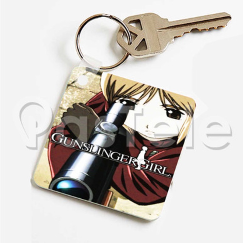 Gunslinger Girl Custom Keychain Key Ring Jewelry Necklaces Pendant Two Sides