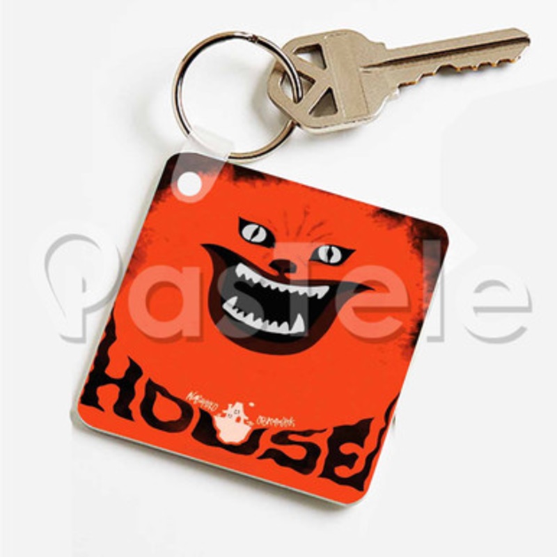 Hausu Custom Keychain Key Ring Jewelry Necklaces Pendant Two Sides