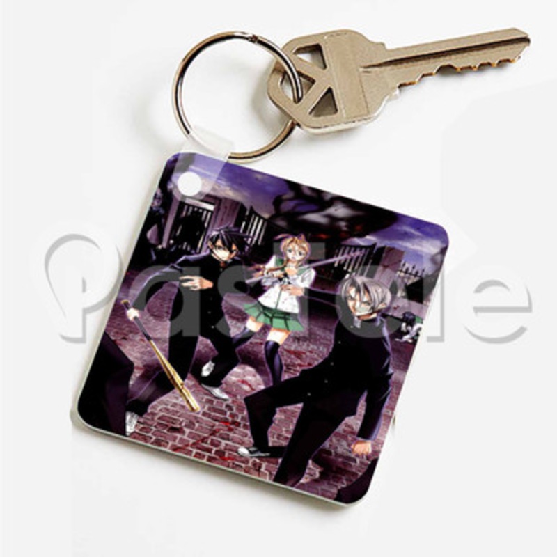 Highschool of the Dead Custom Keychain Key Ring Jewelry Necklaces Pendant Two Sides