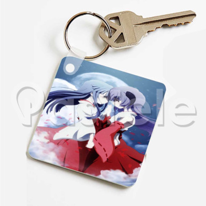 Higurashi No Naku Koro Ni Kai Custom Keychain Key Ring Jewelry Necklaces Pendant Two Sides
